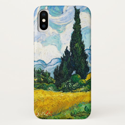 Vincent Van Gogh Tarweveld met cipressen Case-Mate iPhone Case (Achterkant)