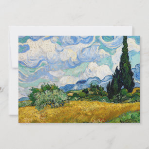 Vincent Van Gogh - Tarweveld met cipressen Kaart