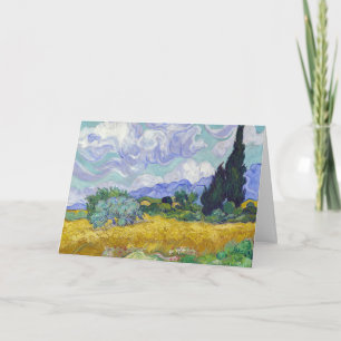 Vincent Van Gogh - Tarweveld met cipressen Kaart