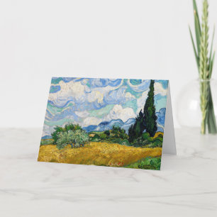 Vincent Van Gogh - Tarweveld met cipressen Kaart