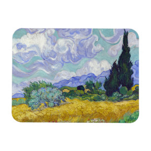 Vincent Van Gogh - Tarweveld met cipressen Magneet