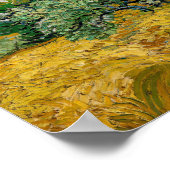 Vincent Van Gogh - Tarweveld met cipressen Poster (Hoek)