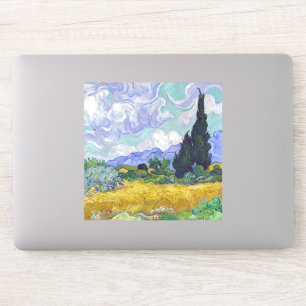Vincent Van Gogh - Tarweveld met Cipressen Sticker