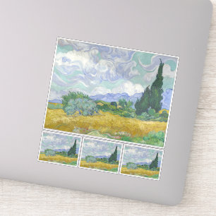 Vincent van Gogh, tarweveld met cipressen Sticker