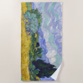 Vincent Van Gogh - Tarweveld met cipressen Strandlaken (Voorkant)