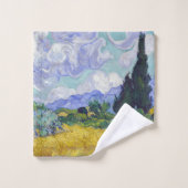 Vincent Van Gogh - Tarweveld met Cypresse Bad Handdoek (Wasdoekje)