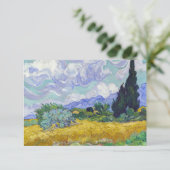 Vincent Van Gogh - Tarweveld met Cypresse Bedankkaart (Staand voorkant)