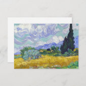 Vincent Van Gogh - Tarweveld met Cypresse Bedankkaart (Voorkant / Achterkant)