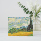 Vincent Van Gogh - Tarweveld met Cypresse Briefkaart (Staand voorkant)