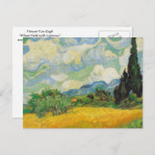Vincent Van Gogh - Tarweveld met Cypresse Briefkaart (Voorkant / Achterkant)