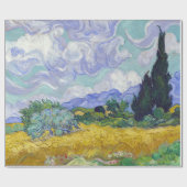 Vincent Van Gogh - Tarweveld met Cypresse Cadeaupapier (Vlak)
