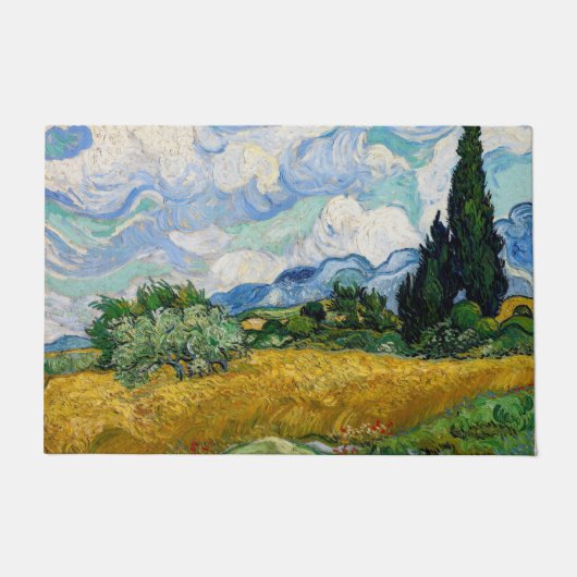 Vincent Van Gogh - Tarweveld met Cypresse Deurmat (Voorkant)