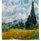 Vincent Van Gogh - Tarweveld met Cypresse Douchegordijn (Voorkant)