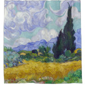 Vincent Van Gogh - Tarweveld met Cypresse Douchegordijn (Voorkant)