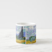 Vincent Van Gogh - Tarweveld met Cypresse Espresso Kop (Voorkant)