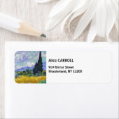 Vincent Van Gogh - Tarweveld met Cypresse Etiket (Insitu)