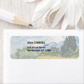 Vincent Van Gogh - Tarweveld met Cypresse Etiket (Insitu)