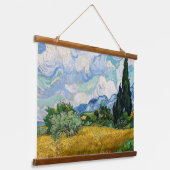Vincent Van Gogh - Tarweveld met Cypresse Hangend Wandkleed (Gebogen)