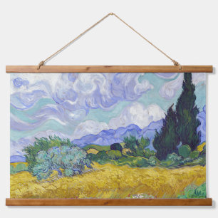 Vincent Van Gogh - Tarweveld met Cypresse Hangend Wandkleed