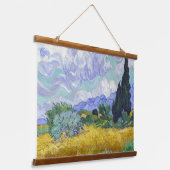Vincent Van Gogh - Tarweveld met Cypresse Hangend Wandkleed (Gebogen)