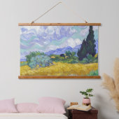 Vincent Van Gogh - Tarweveld met Cypresse Hangend Wandkleed (Slaapkamer)