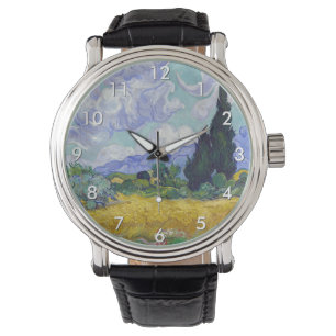 Vincent Van Gogh - Tarweveld met Cypresse Horloge