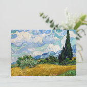 Vincent Van Gogh - Tarweveld met Cypresse Kaart (Staand voorkant)