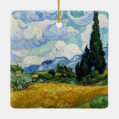 Vincent Van Gogh - Tarweveld met Cypresse Keramisch Ornament (Achterkant)