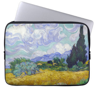 Vincent Van Gogh - Tarweveld met Cypresse Laptop Sleeve