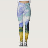 Vincent Van Gogh - Tarweveld met Cypresse Leggings (Voorkant)