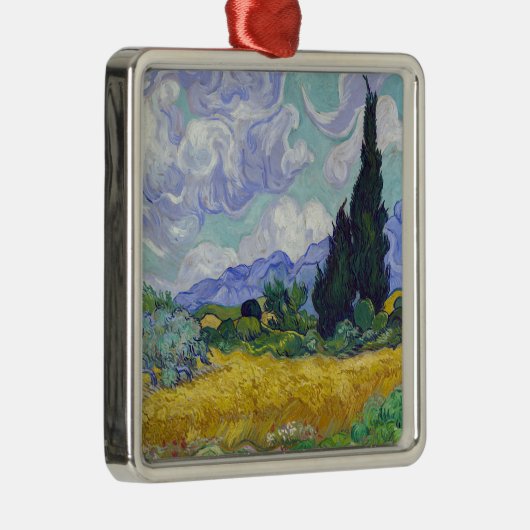 Vincent Van Gogh - Tarweveld met Cypresse Metalen Ornament (Rechts)