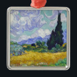 Vincent Van Gogh - Tarweveld met Cypresse Metalen Ornament<br><div class="desc">Wheat Field met Cypresses / Champ de ble avec cypres - Vincent Van Gogh,  september 1889</div>