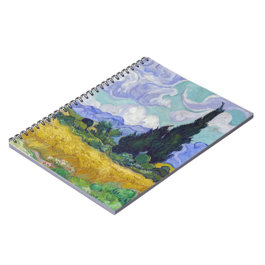 Vincent Van Gogh - Tarweveld met Cypresse Notitieboek (Linkerzijde)
