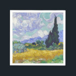 Vincent Van Gogh - Tarweveld met Cypresse Servet<br><div class="desc">Wheat Field met Cypresses / Champ de ble avec cypres - Vincent Van Gogh,  september 1889</div>