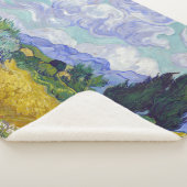 Vincent Van Gogh - Tarweveld met Cypresse Sherpa Deken (3/4)
