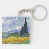 Vincent Van Gogh - Tarweveld met Cypresse Sleutelhanger (Achterkant)