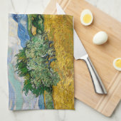 Vincent Van Gogh - Tarweveld met Cypresse Theedoek (Quarter Fold)