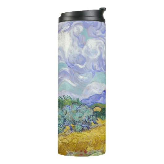 Vincent Van Gogh - Tarweveld met Cypresse Thermosbeker (Gedraaid links)
