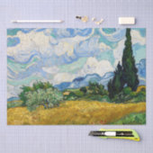 Vincent Van Gogh - Tarweveld met Cypresse Tissuepapier (Craft)