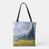 Vincent Van Gogh - Tarweveld met Cypresse Tote Bag (Achterkant)