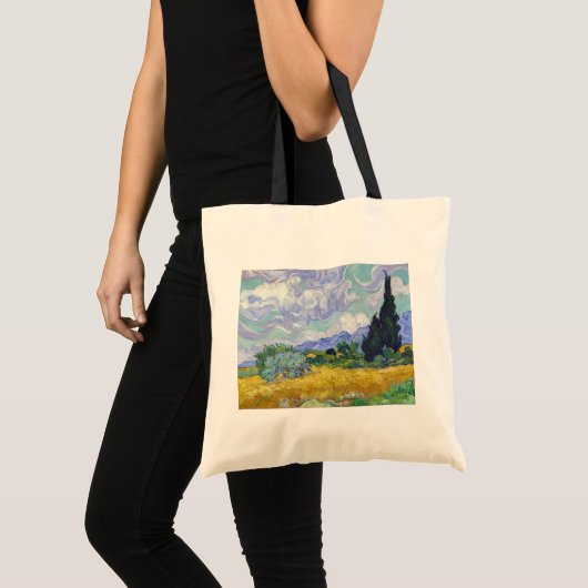Vincent Van Gogh - Tarweveld met Cypresse Tote Bag (Voorkant (product))