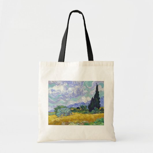 Vincent Van Gogh - Tarweveld met Cypresse Tote Bag (Voorkant)