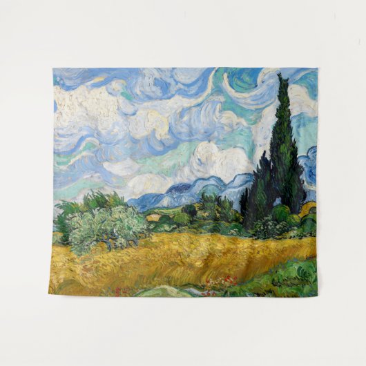 Vincent Van Gogh - Tarweveld met Cypresse Wandkleed (Voorkant (horizontaal))