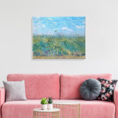 Vincent Van Gogh - Tarweveld met een Lark Canvas Afdruk (Insitu (Woonkamer))