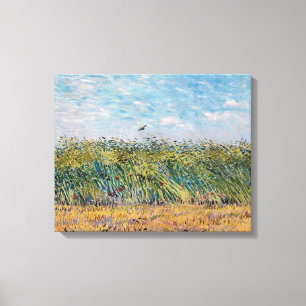 Vincent van Gogh - Tarweveld met een leeuwerik Canvas Afdruk