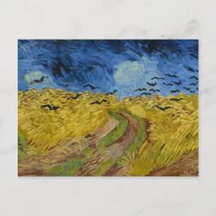 Vincent Van Gogh - Tarweveld met koeienschildering Briefkaart