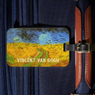 Vincent van Gogh Tarweveld met kraaien Bagagelabel
