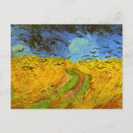 Vincent van Gogh Tarweveld met kraaien Briefkaart