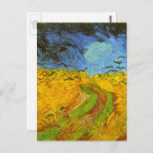 Vincent van Gogh Tarweveld met kraaien Briefkaart (Voorkant / Achterkant)