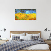 Vincent van Gogh Tarweveld met kraaien Canvas Afdruk (Insitu (Slaapkamer))